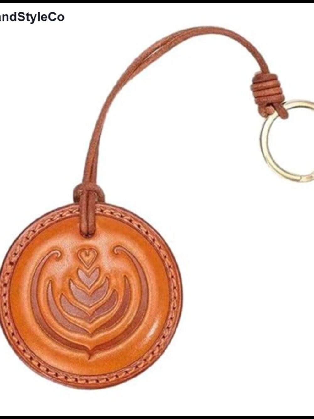 Leather Latte Art Bag Charm Coffee Purse Backpack Accessory